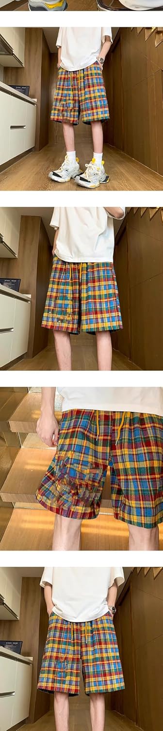 Men's Shorts Sports Summer Loose Fit Straight Leg Casual American Style Embroidered Shorts for Men-Color1-X-Large