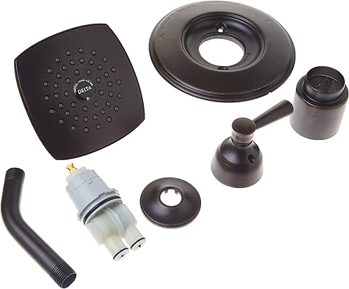 Miniatura 7 de Delta Faucet Linden Serie 14 T14293 - Grifo de ducha de una sola función, kit de molduras de ducha, cabezal de ducha de 5 pulverizadores, cromado