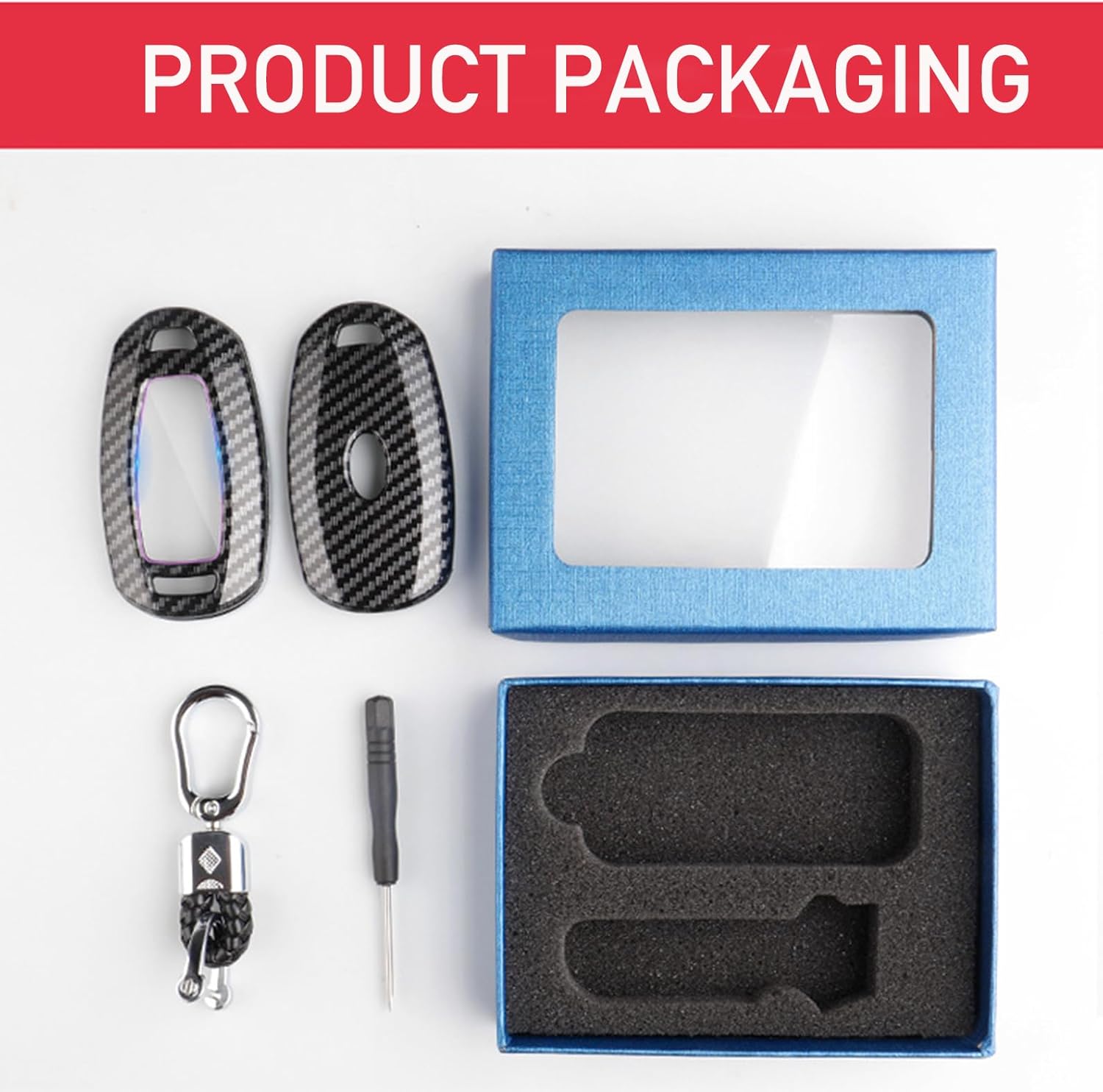 For Hyundai Key Fob Cover, Full Protection Key Fob Case for 2018-2021 2022 2023 Hyundai Santa Fe Kona Venue Palisade Veloster Elantra Accent with Keychain