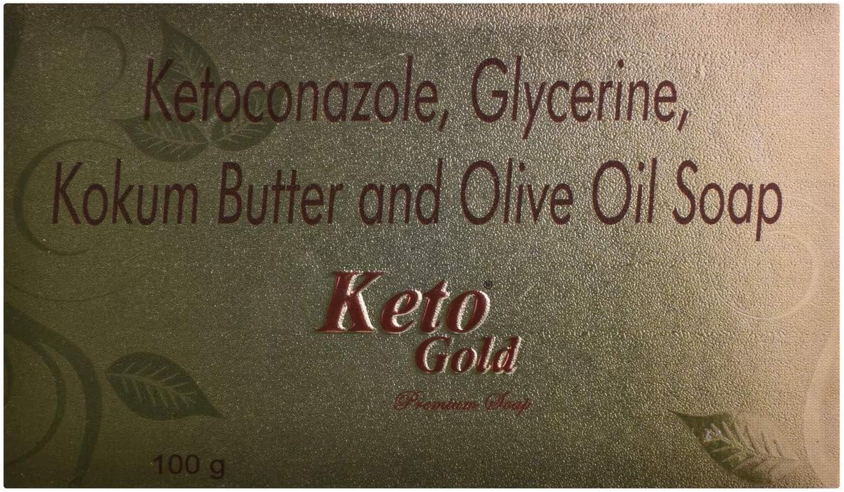 Keto Gold Premium - Bar of 100g Soap with Ketoconazole and Glycerine
