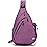 TurnWay Water-Proof Sling bag/Crossbody Backpack/Shoulder Bag with USB Charging Port for Travel, Hiking, Cycling, Camping (Purple)