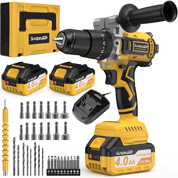 SundpeyPRO 21V Brushless Akku-Schlagbohrschrauber 120 Nm