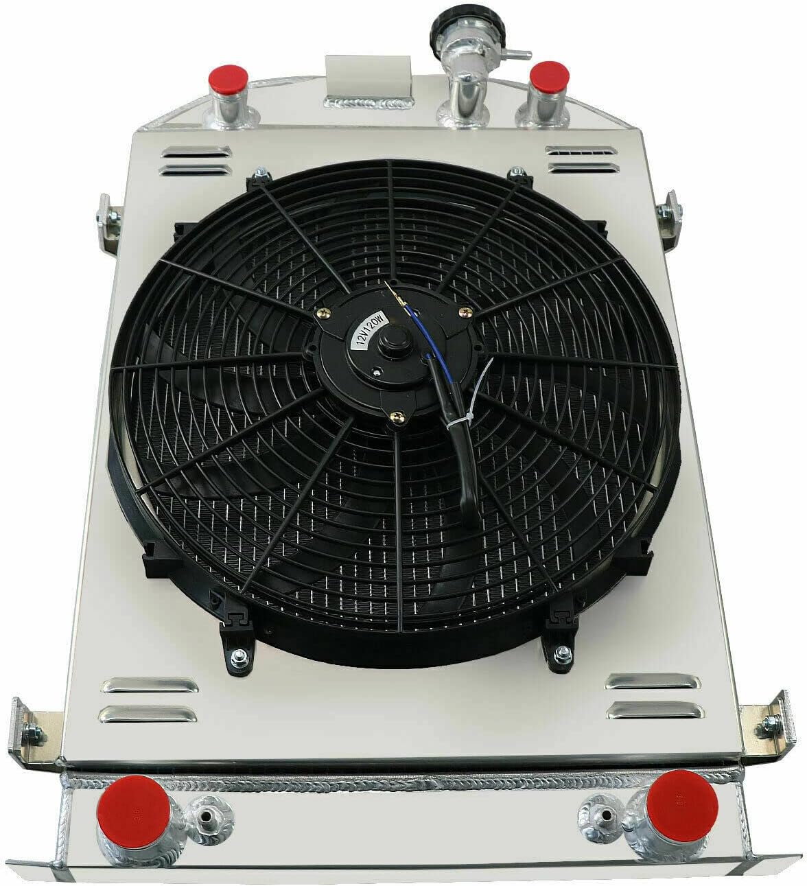 3 Row Core All Aluminum Radiator for 1930-1931 Ford Model A Flathead V8, with 1 X 16" Fan Shroud & Relay