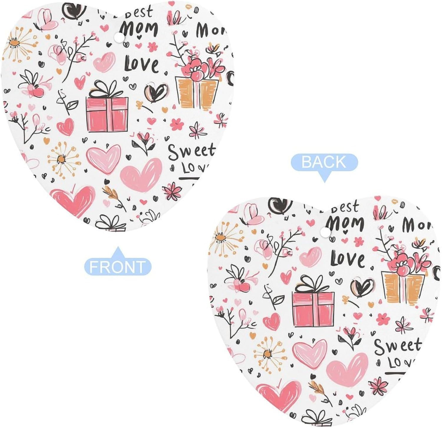 Mothers Day Celebration Car Air Freshener Hanging Car Scent Cards Decor Interior Accessories