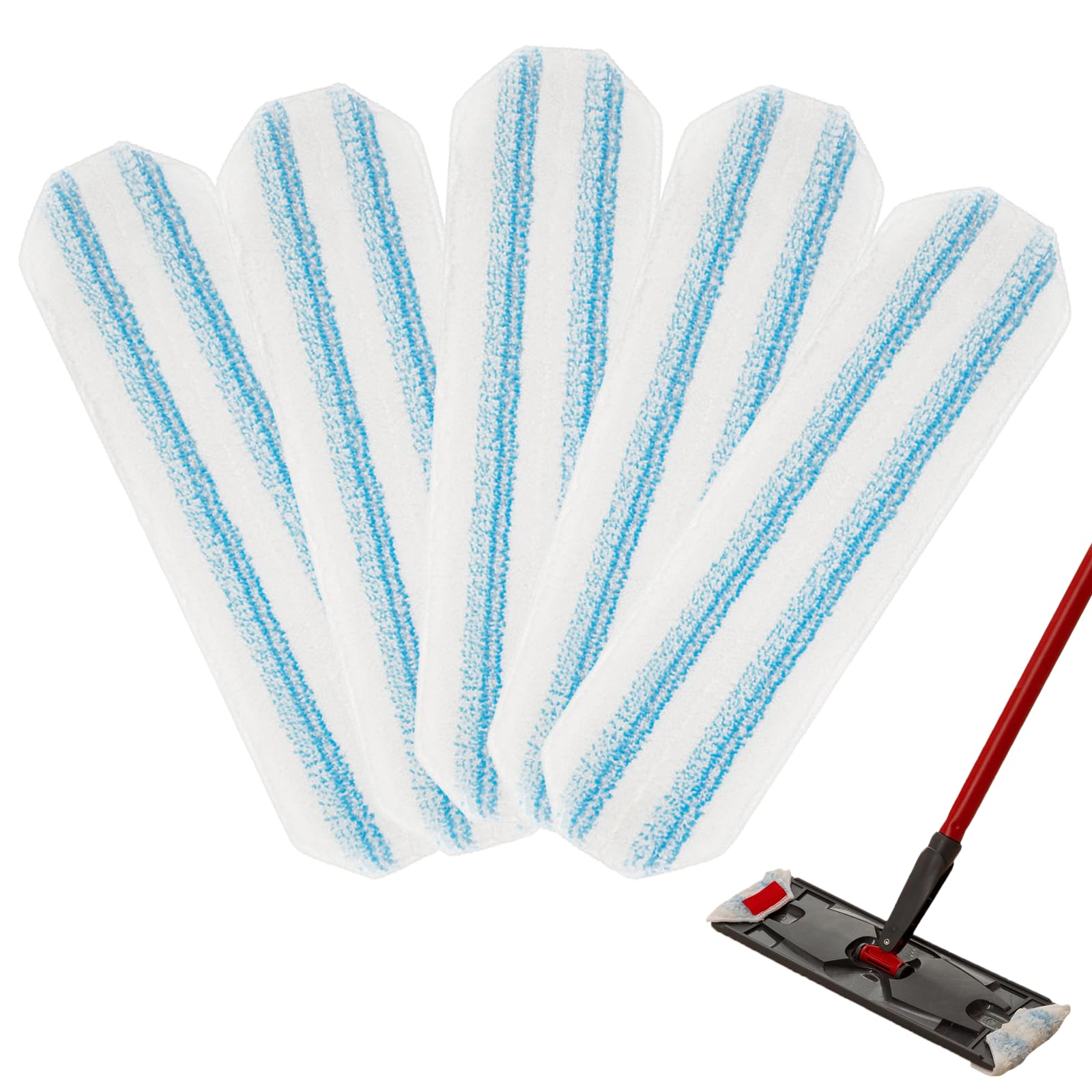 Lot De 4 Serpillères De Rechange Pour Vileda H2PrO Et O-Cedar H2PrO, Lavables Et Réutilisables En Microfibre | Sans Danger Pour Les Planchers En Bois, Le Vinyle, Le Carrelage, Les Plinthes, Les