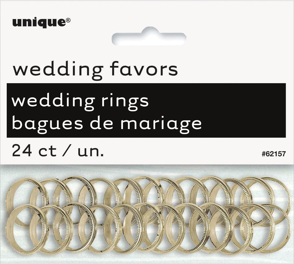 Amazon.com: Plastic Gold Wedding Ring Favor Charms, 24ct : Home & Kitchen