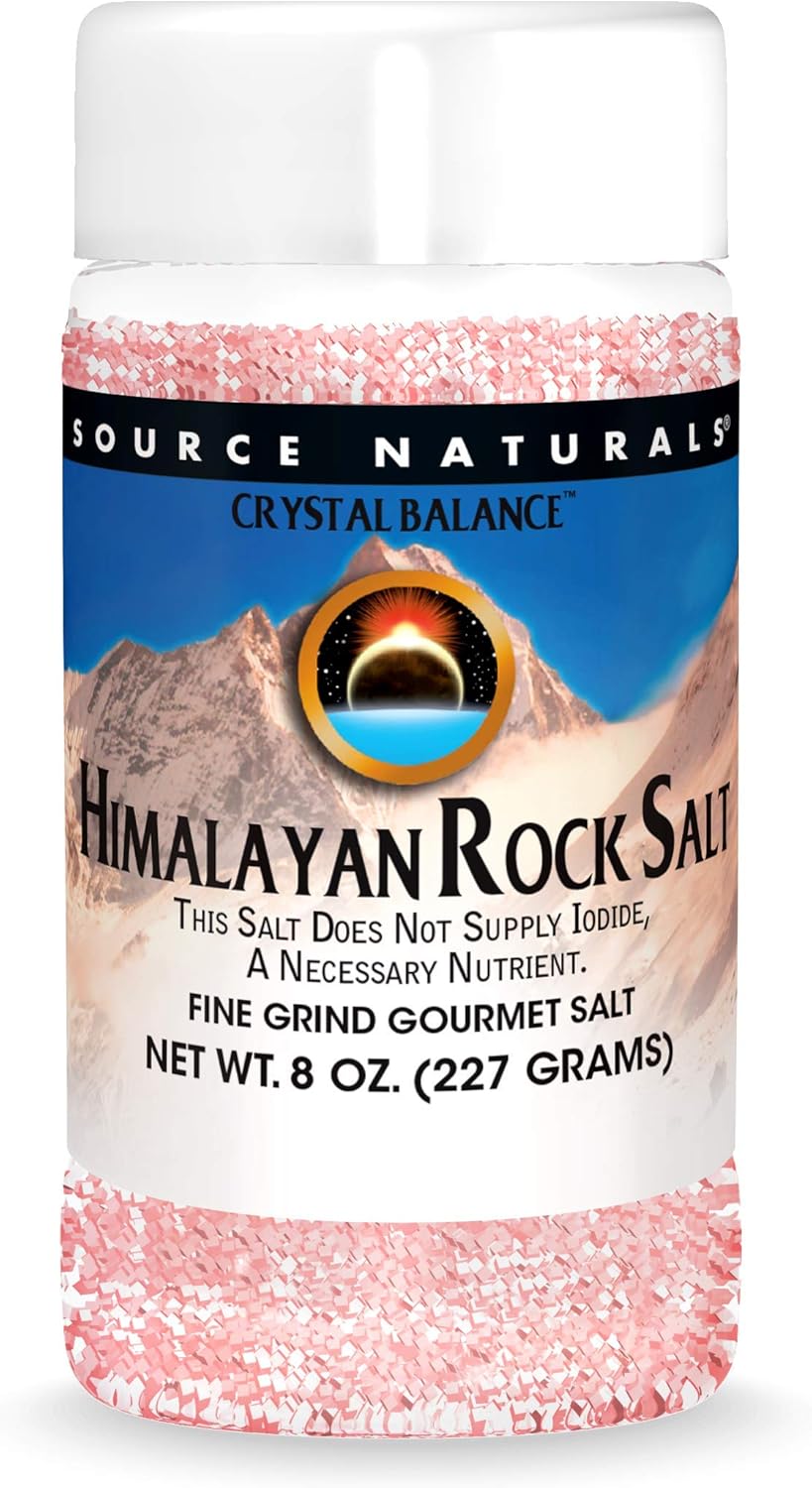 Source Naturals Himalayan Rock Salt by Crystal Balance Fine Grind, Mineral-Rich Alkalinizing Gourmet Salt : Grocery & Gourmet Food