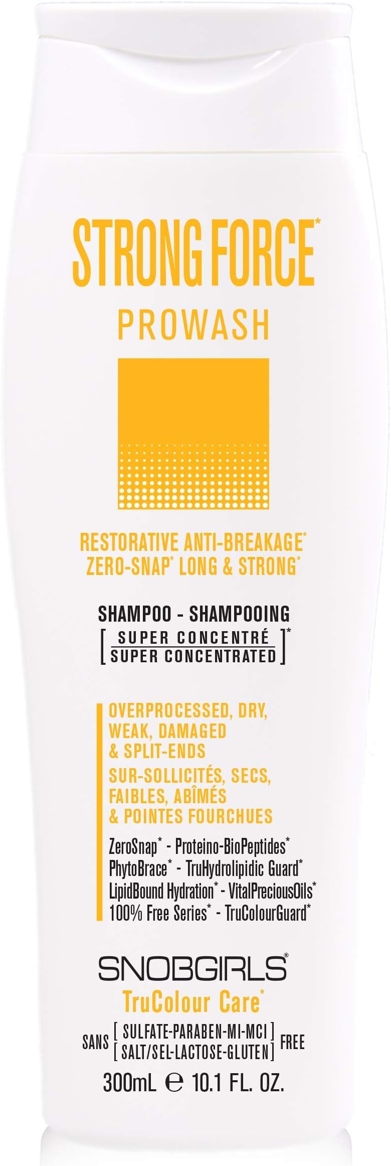 SNOBGIRLS STRONGFORCE Prowash (Hair Shampoo) AntiBreakage Length strengthening shampoo, damaged length | For Overprocessed, Dry, Weak, Damaged Hair, Split-Ends