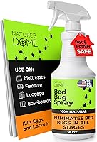 Nature's Dome 16oz Natural Bed Bug Spray - 100% Kill Rate, Kills Eggs & Resistant Strains, Non-Toxic Mite Killer, TSA-Approved Travel Size