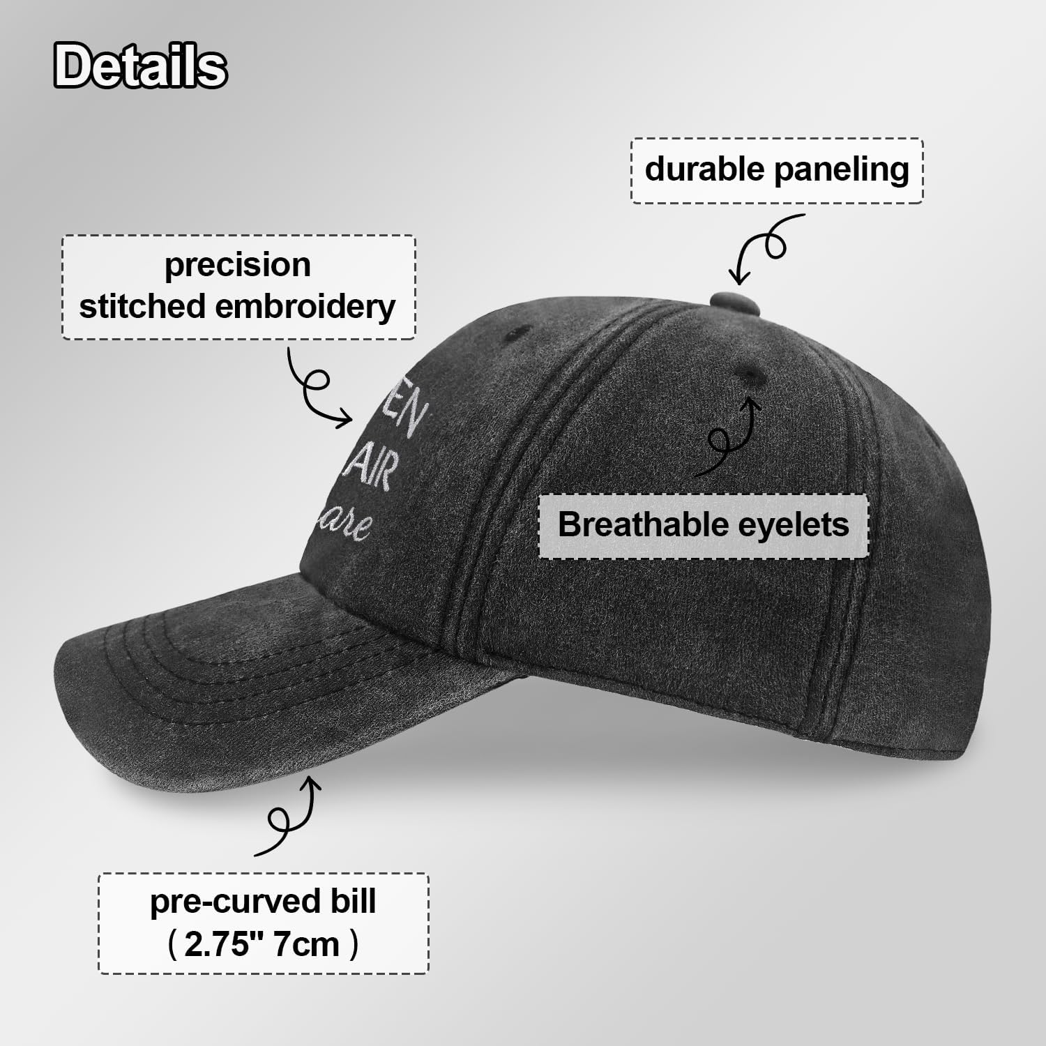 Gardening Gifts for Women - Gardening Hat Embroidered Breathable Cute Baseball Cap for Mom, Wife Outdoor Work - Image 4
