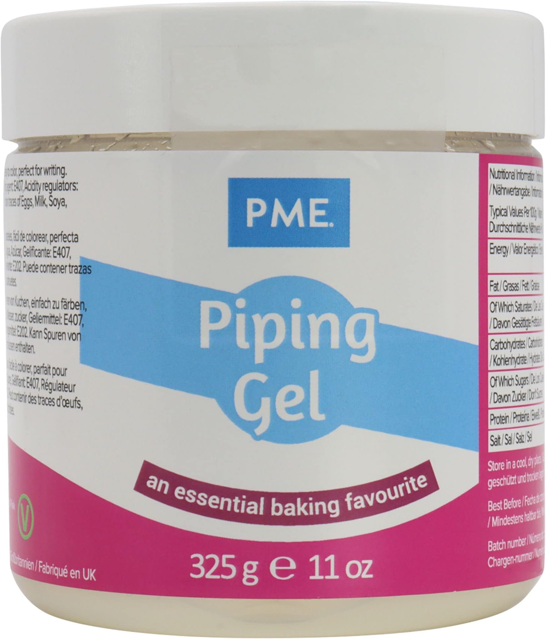 PME 325g Piping Gel Cake Baking Icing Decorating