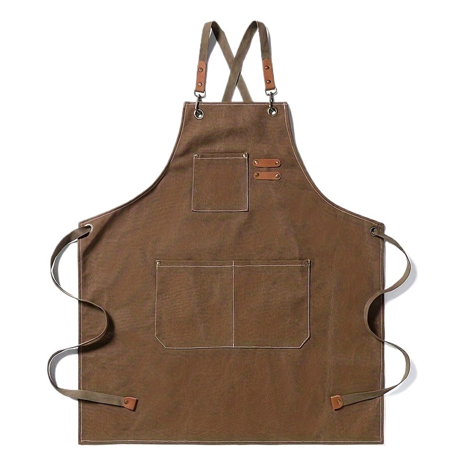 Lot de 2 tabliers croisés for femmes et hommes, travail for restaurant, bar, boutique, café, salon beauté, manucure, uniforme, outils décoration pour Hommes et Femmes