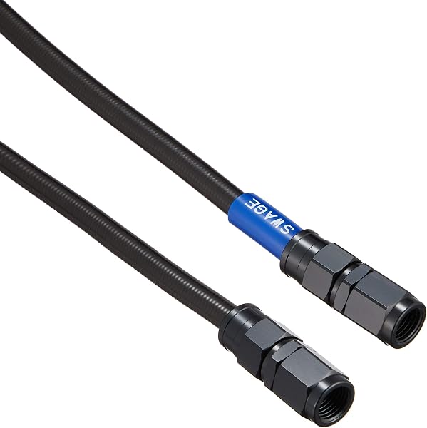 スウェッジライン(Swage Line) SWAGE LINE イージーオーダーブレーキホース 汎用ホース ストレートフィッティング アルミ(ブラック) ブラックスモークホース 1100mm BAKB-1010M-1100 - 5