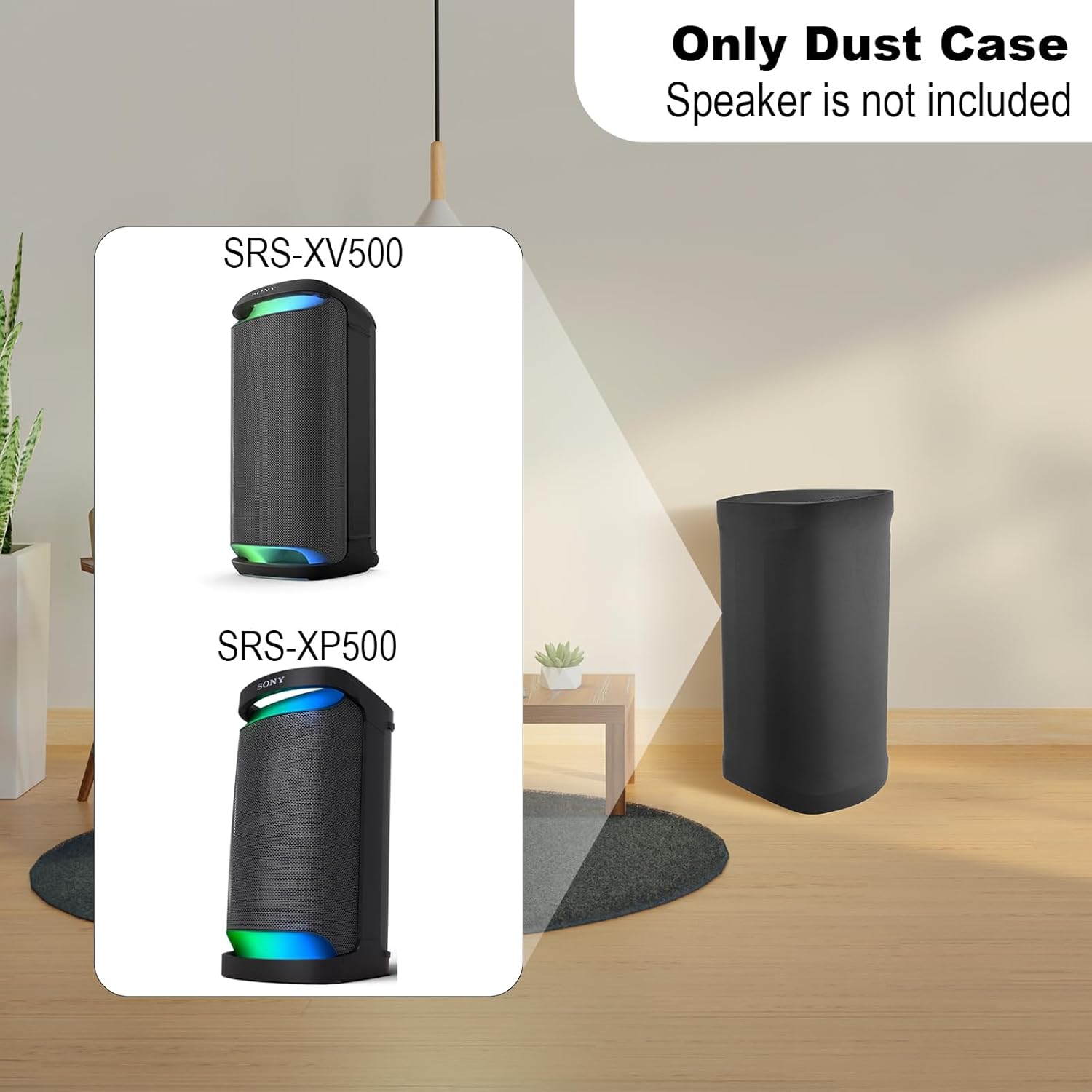 TXEsign Dust Cover Protective Case for Sony SRS-XV500 &SRS-XP500 X-Series, Stretch Speaker Cover Dust Case with Elastic Band for Sony XV 500 - Image 2