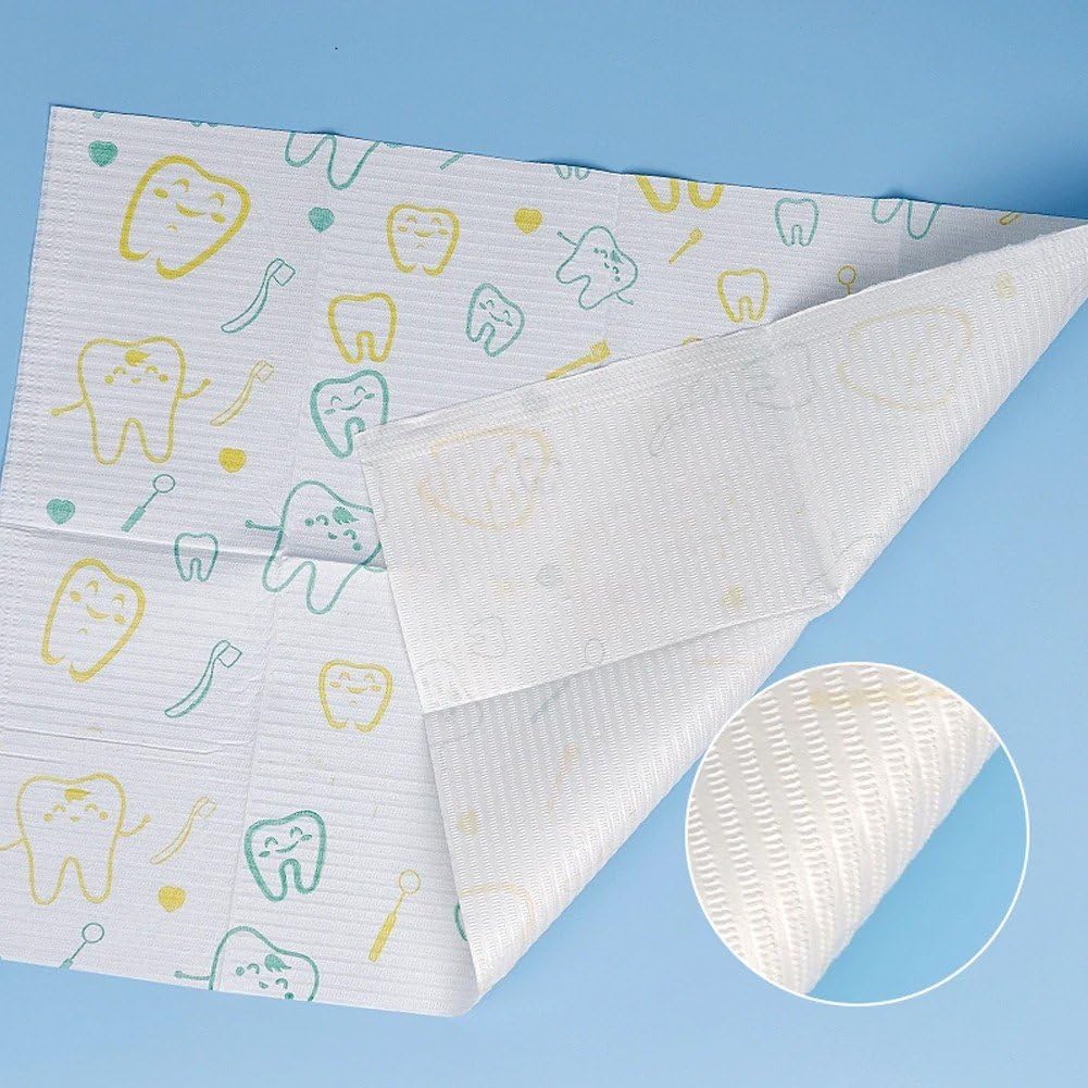 Śliniaki dentystyczne jednorazowe, 33 x 45 cm, 125 szt., wodoodporne śliniaki do tatuażu do salonu paznokci, materiały techniczne do tatuażu i kliniki stomatologicznej
