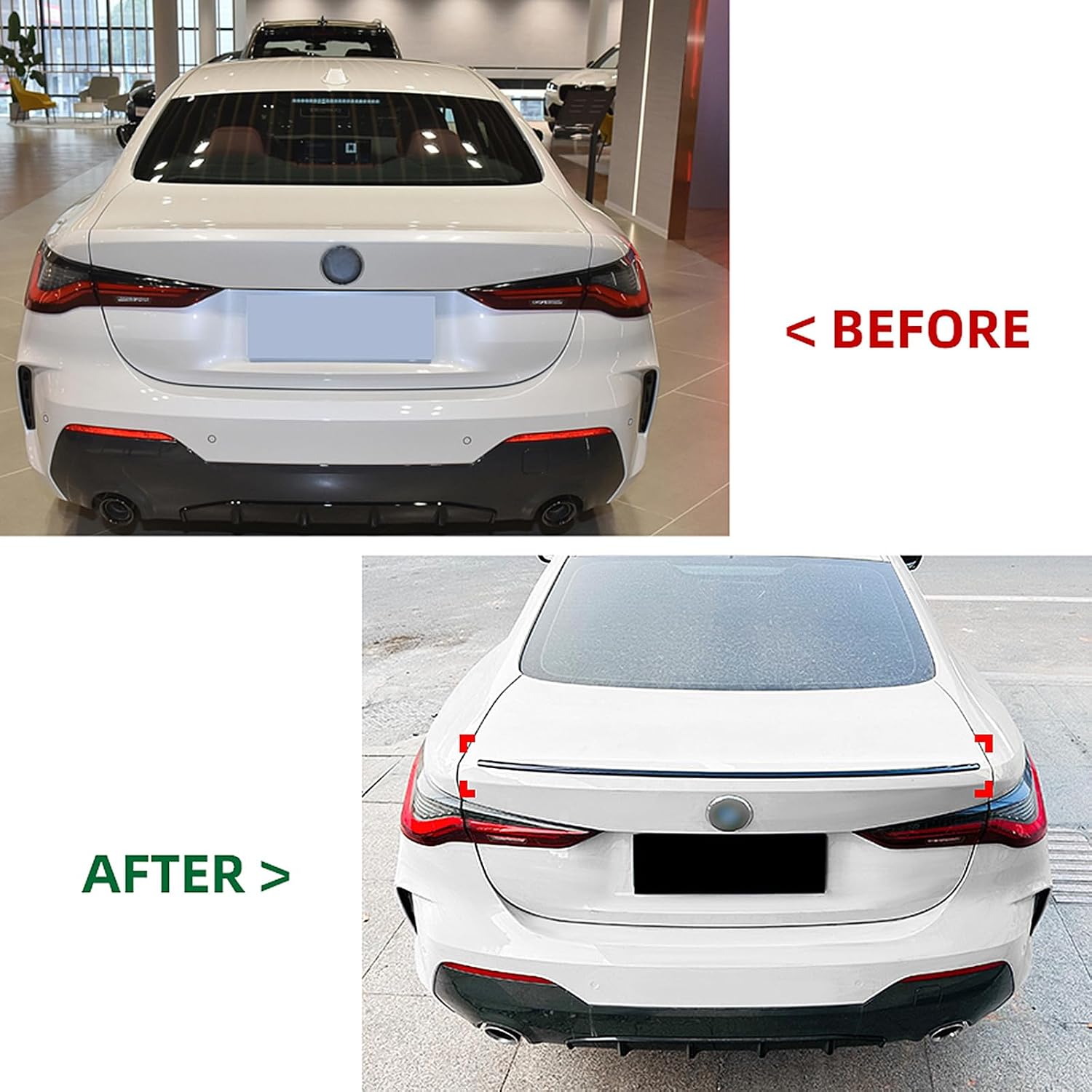 Rear Trunk Spoiler Lip Wing For BMW 4 Series G22 2020-2025 Black
