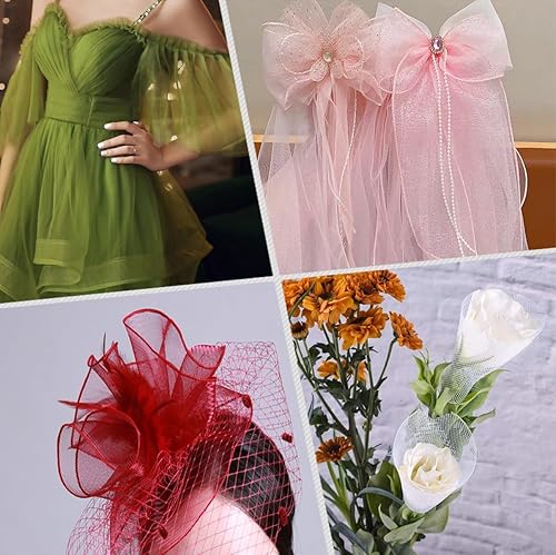 Miniatura 6 de Trenza suave de crin de caballo de 2 pulgadas y 50 yardas para costura, vestido de boda, falda de baile, accesorios de corte (negro)