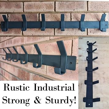 Lifespace 30in Rustic Industrial Bespoke Utility Hook - 6 Hooks