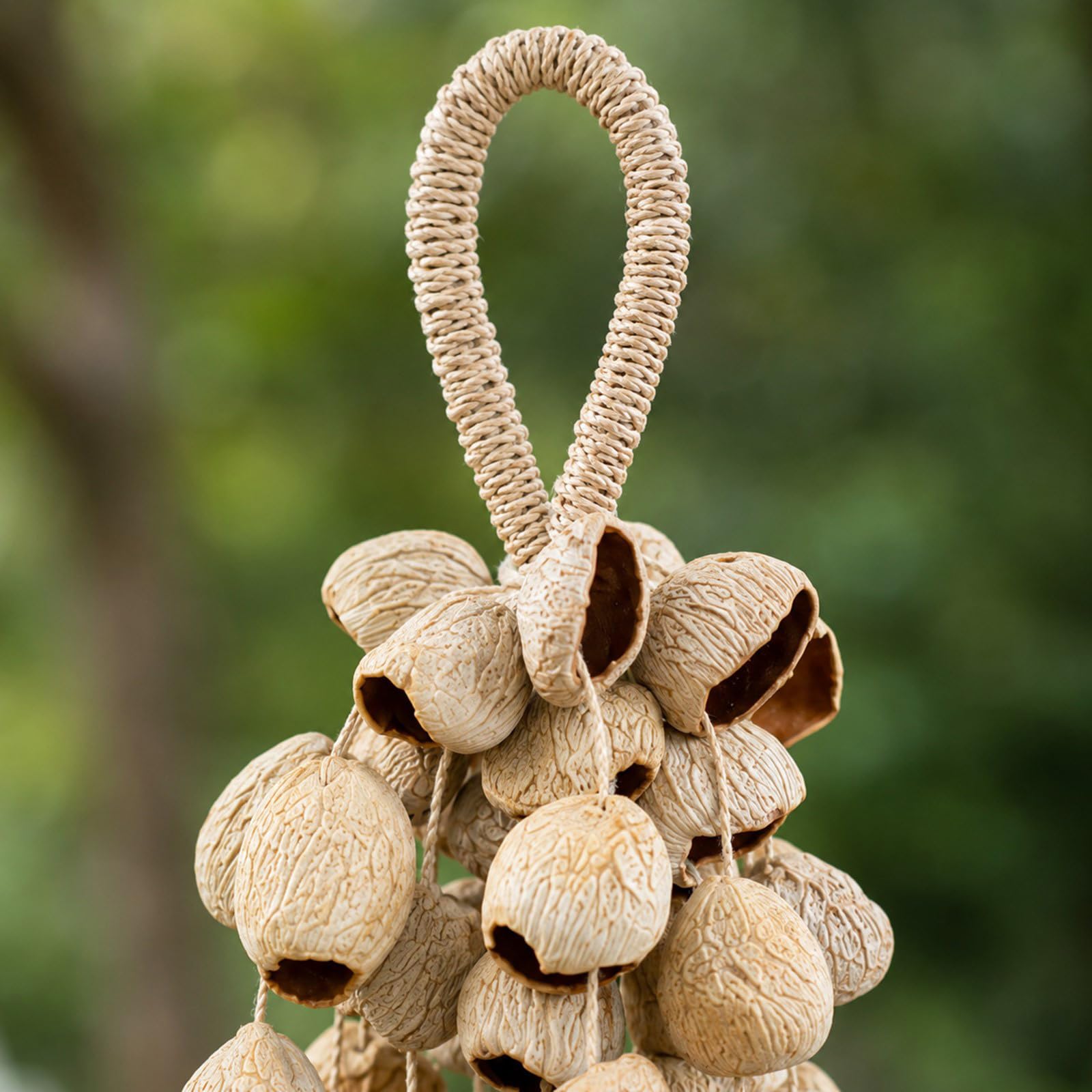 Portatile Shell Naturale Shaker Spirituale Relax Percussione Strumenti di Decorazione del Suono Campane per la Musica Fare Frutta Shell Campane Mano