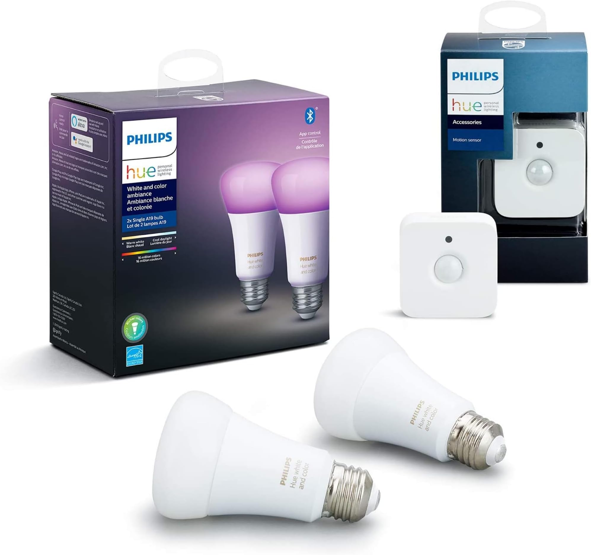 Philips Hue Indoor Smart Motion Sensor 2022 Version, 2Pack