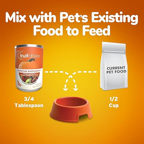 Miniatura 5 de Fruitables Suplemento digestivo de calabaza, hecho con calabaza para perros, suplemento de fibra saludable para nutrición de mascotas, 15 onzas