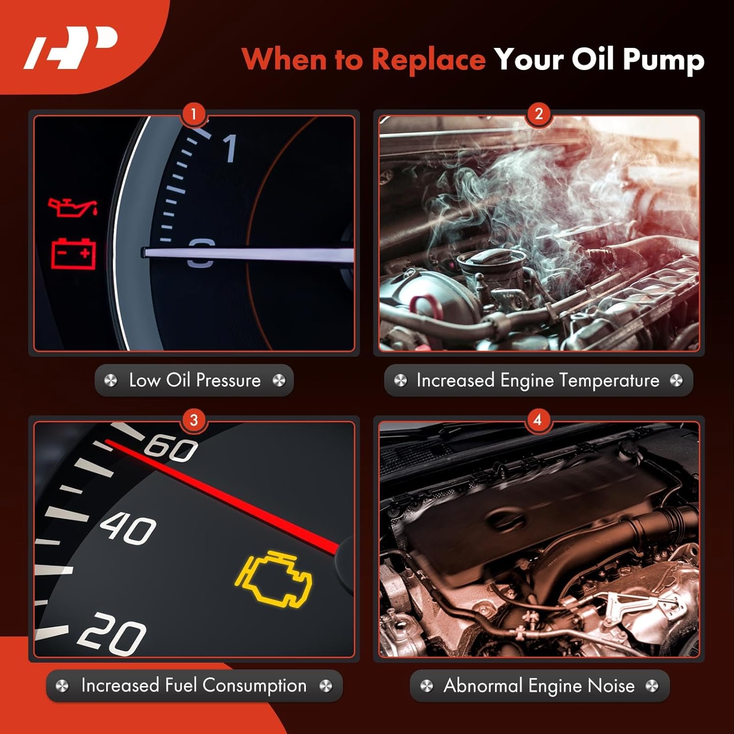 A-Premium Engine Oil Pump Compatible with Toyota Prius 2010-2015, Prius Plug-In 2013-2015, Prius V 2012-2017 & Lexus CT200h 2011-2017