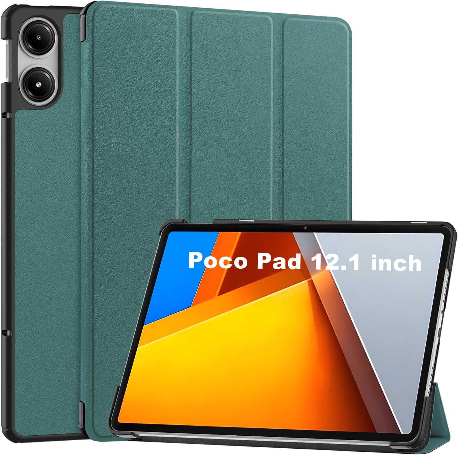 ProElite Cover for Poco Pad 12.1inch Cover Case, Trifold Flip Case for Poco Pad 12.1 inch Tablet Support Auto Sleep Wake Feature, Dark Green (B0D8TKR5LZ) Amazon Price History, Amazon Price Tracker