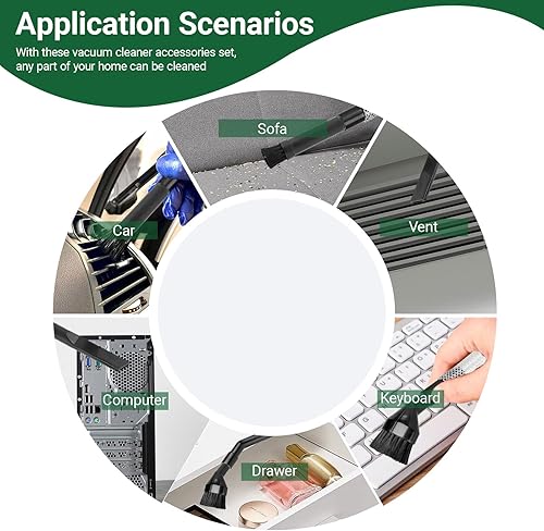 Miniatura 5 de EZ SPARES Kit de limpieza micro accesorio al vacío teclado herramienta de limpieza de hendiduras Kit de cepillo, accesorio universal para aspiradora