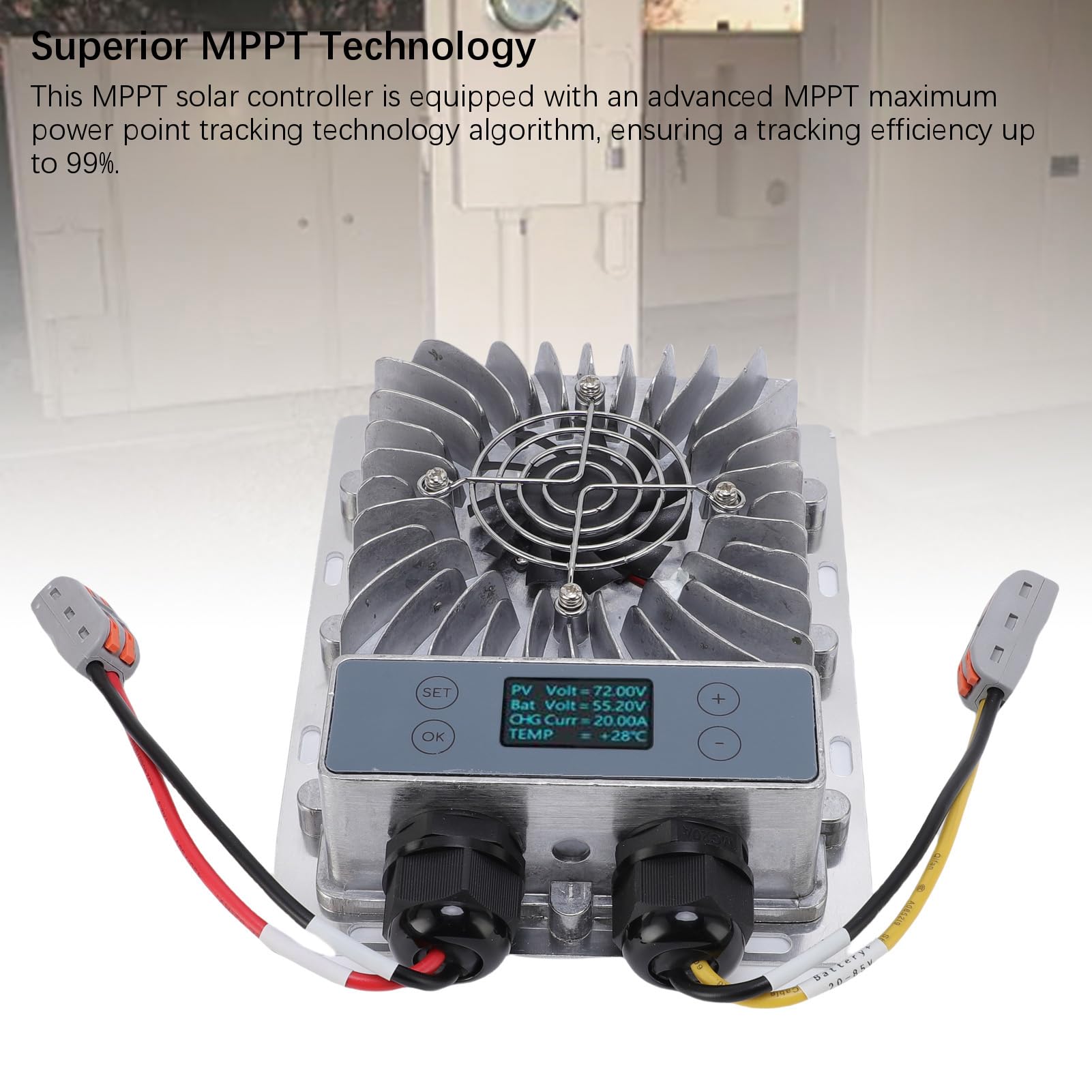 Dpofirs MPPT Caricabatterie Solare 24V 36V 48V 60V 72V, 1200W