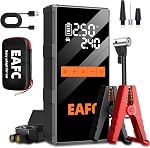 4000A Car Jump Starter Power Pack with 150PSI Air Compressor, Portable Car Booster Pack 12V Battery Booster (7.0L Gas/5.0L Diesel) with Smart Jumper Cable, USB-C Fast Charging&LED (with EVA Bag)