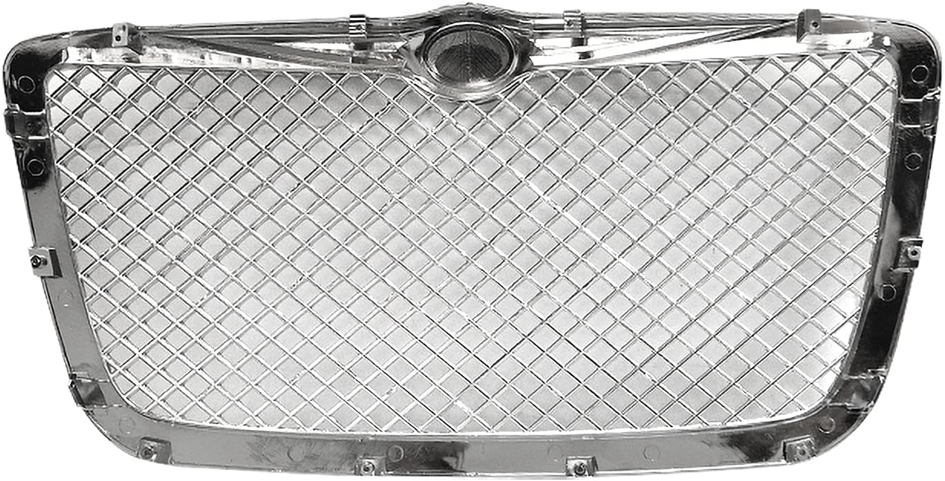 Spec-D Tuning Front Chrome Mesh Grill Grille Compatible with 2005-2010 Chrysler 300 300C