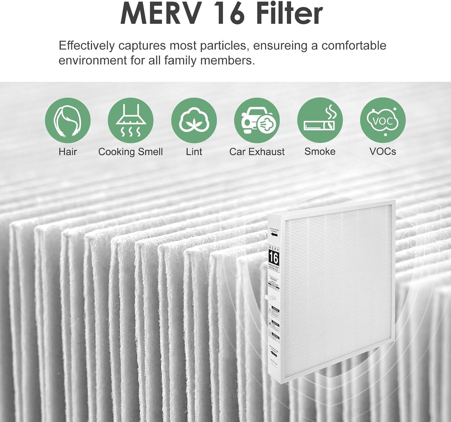 24x20 MERV 16 Filter Compatible with Bryant/Carrier Infinity Air Purifier GAPCCCAR2420 GAPBBCAR2420, Actual Size 21.6" x 24.2" x 3.5", 2-Pack