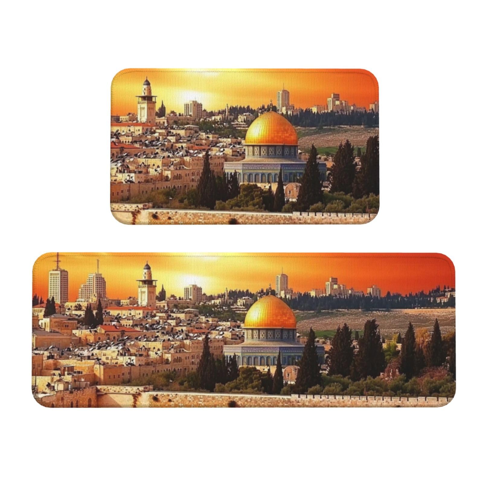 Tapetes de cocina Sunset Dome Rock antideslizantes para decoración del hogar y lavandería