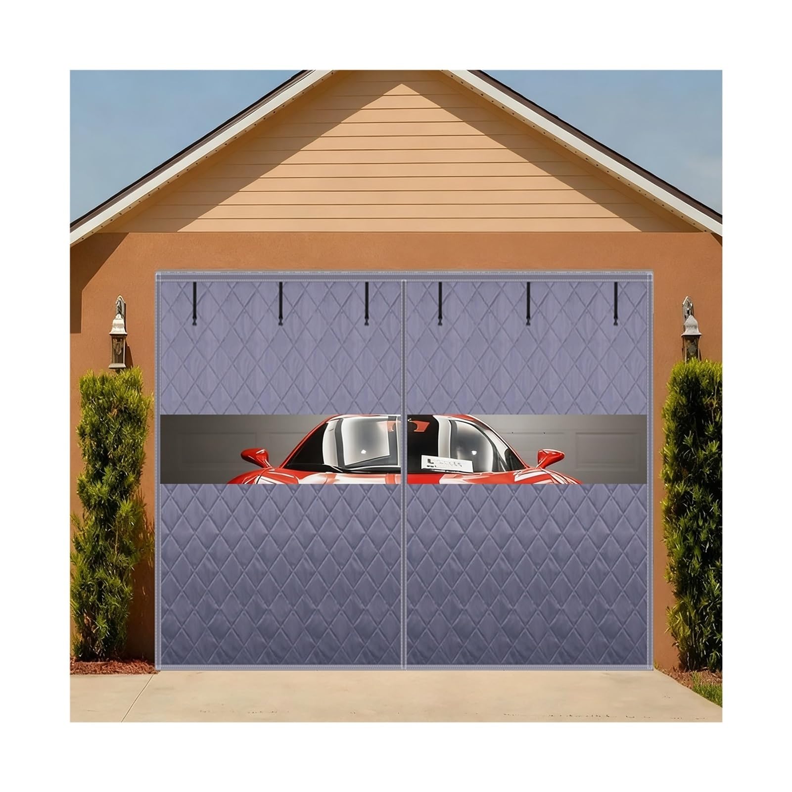Moustiquaire coupe-vent pour garage isolante contre le froid