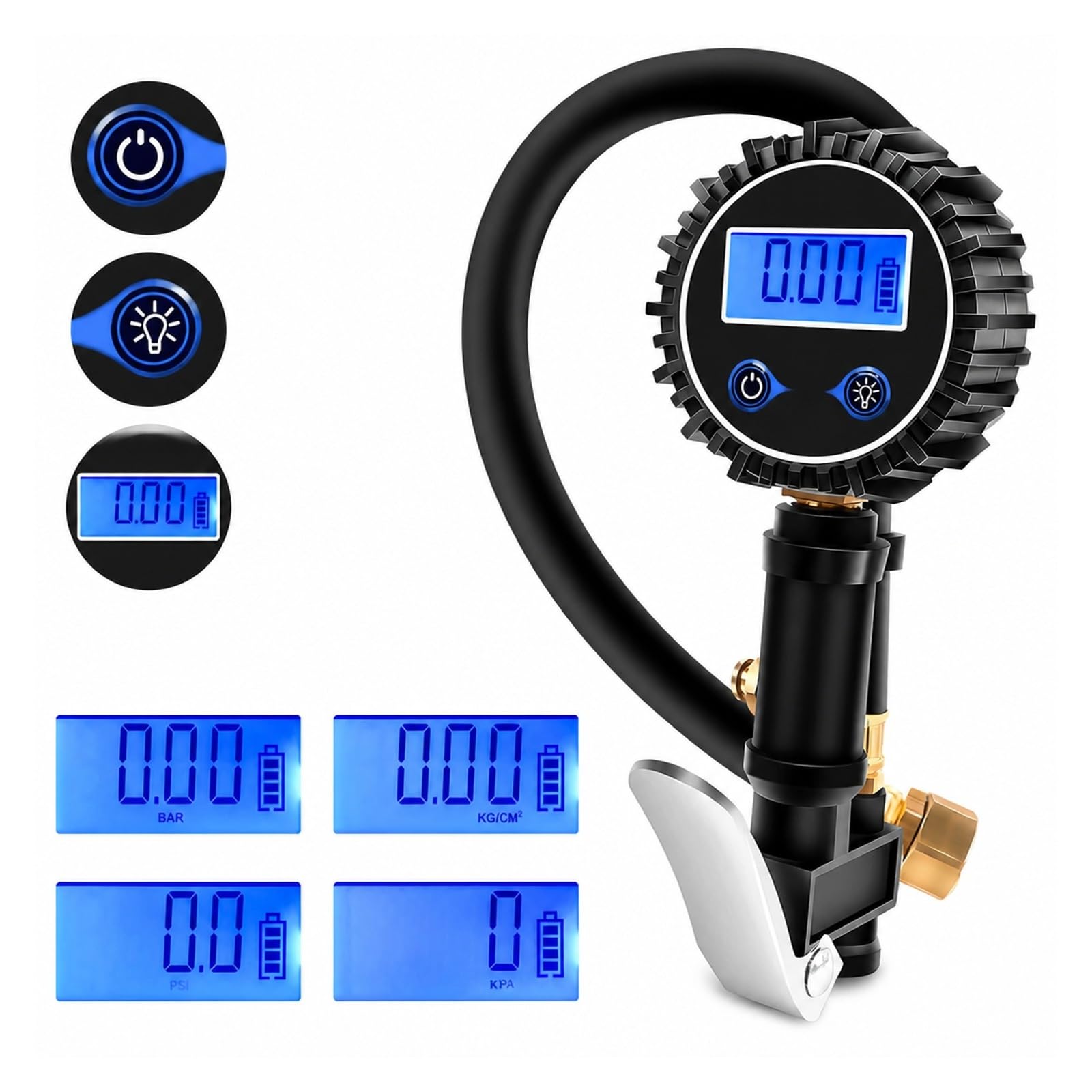 Manomètre, Dégonfleur De Pneu Numérique Avec Manomètre 250 PSI