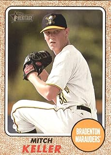 2017 Topps Heritage Minor League #110 Mitch Keller Bradenton Marauders Official MiLB Trading Card in Raw (NM or Better) Co...