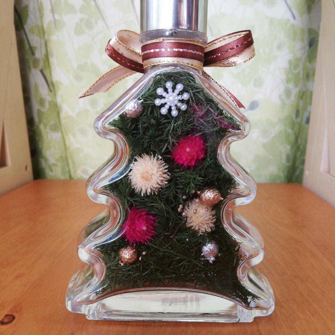 Amazon.co.jp: Xmas♪もみの木のクリスマスツリーボトルフラワーハー 