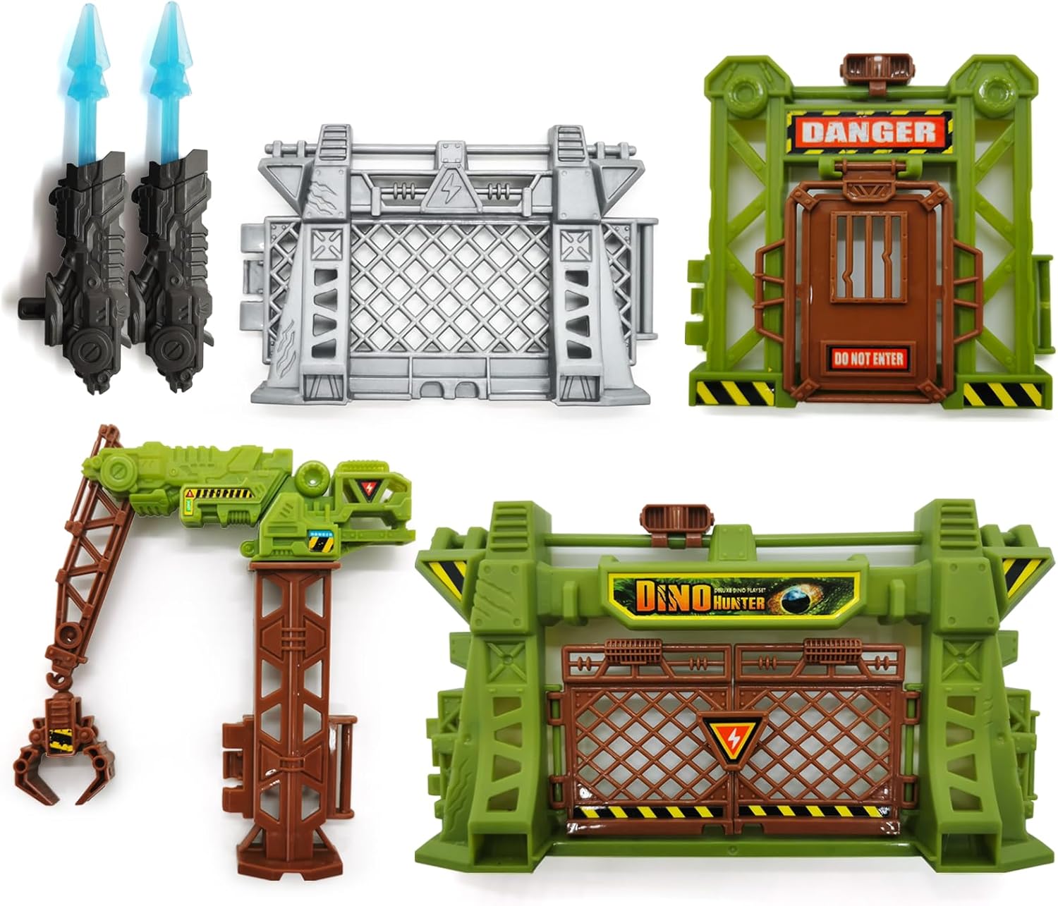 Dino Capture Fencing Playset, Plastic Dinosaur Cage Fence Toys for Dinos, Suitable for Children Dinosaur World Figures Educational Gifts for Kids SQ80208-F