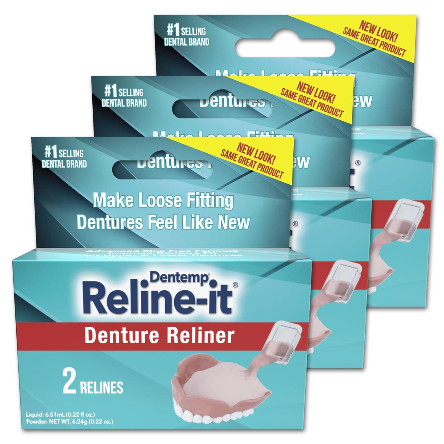 Denture Reliner RelineIt 2 Soft Relines (3 Pack) Amazon.ca Health