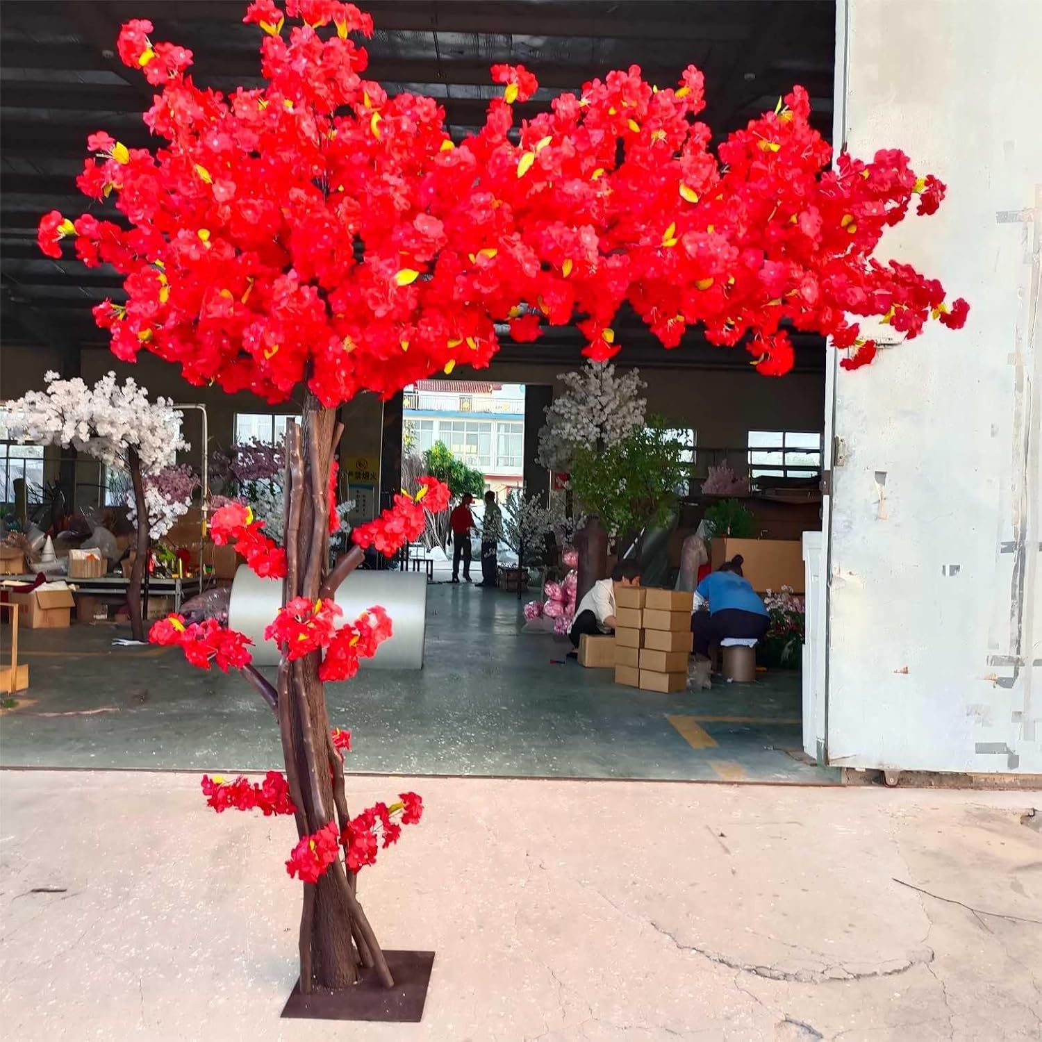 Cherry Peach Blossom Tree Beautiful Silk Flower Plant for