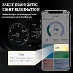 Bluetooth OBD2 Scanner, Auto Diagnostic Scan Tool to Clear/Reset Vehicle Engine Error Code, OBD II Wireless Diagnostic Code Reader with Exclusive App for Vehicles After 1996