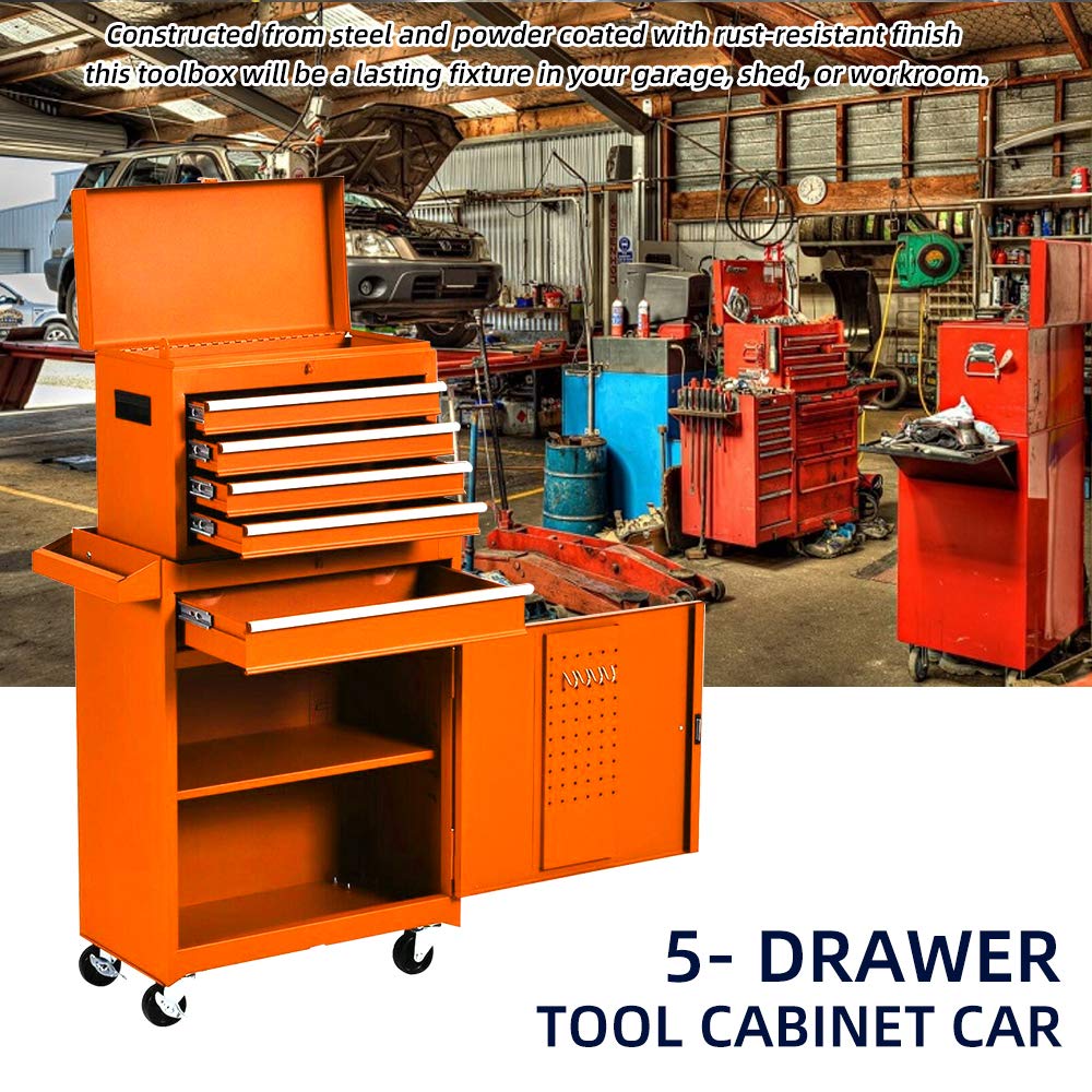 JD Trading Big Rolling Tool Chest, Tool Chest with Drawers and Wheels