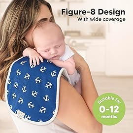 Organic Burp Cloths Baby Boy & Girl - 5-Pack Super Absorbent Cotton Burping Cloths for Babies, Soft & Plush Newborn Spit Up Rags, Infant Towels for Milk Spit Up, Unisex, Large 21 x 10 (Blush)