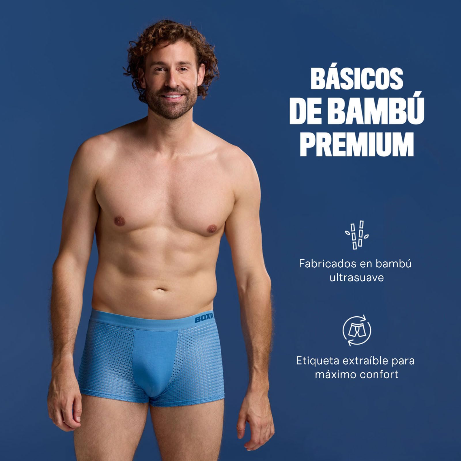 BOXR Calzoncillos Hombre Boxer de Bambú Pack de 4 – Suaves, Transpirables y Cómodos – Ropa Interior Hombre para Uso Diario y Deporte (Tallas S–3XL)
