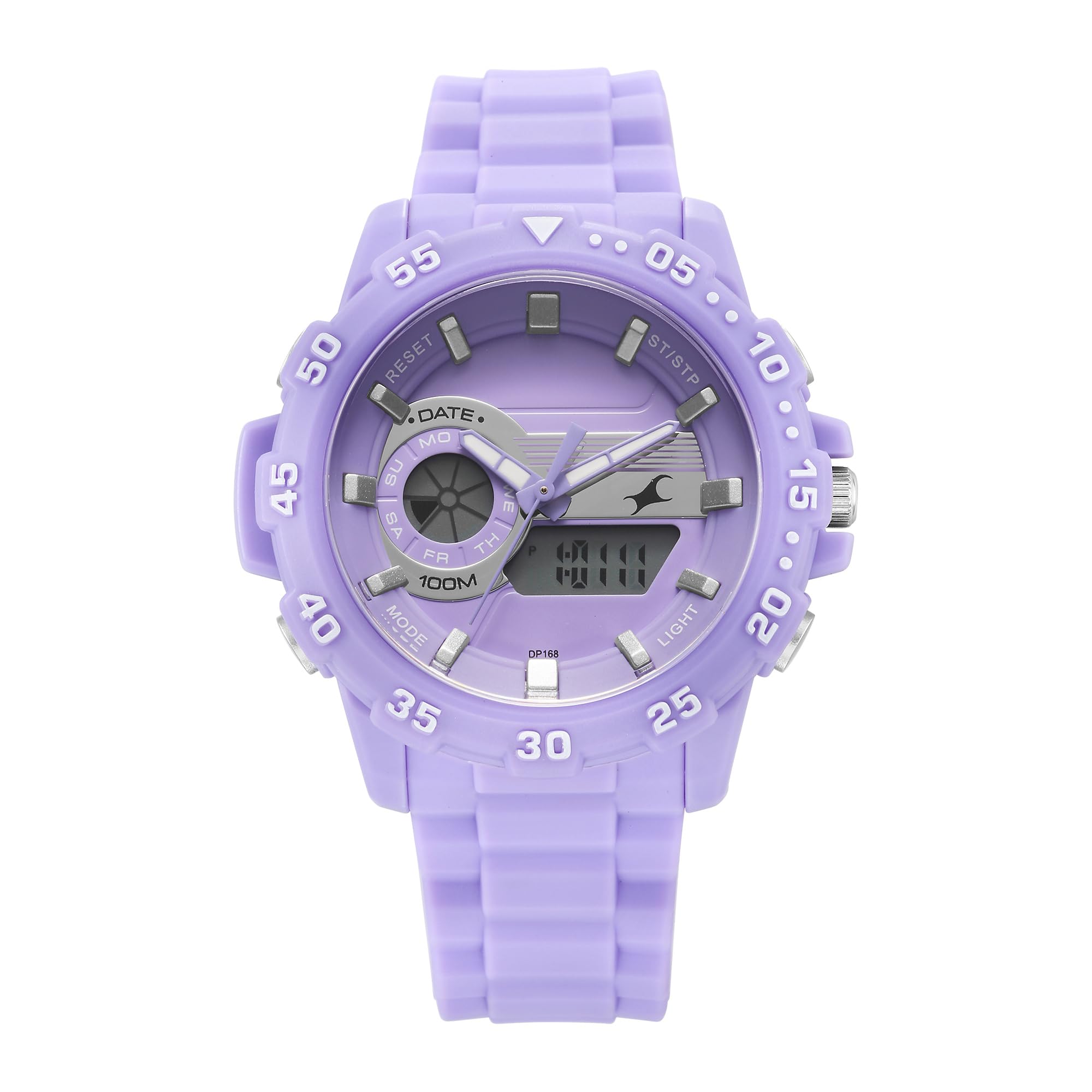 Fastrack Street line Quartz Analog Digital Purple Dial Silicone Strap Watch for Girls-68029PP04 (B0C9MTZVBX) Amazon Price History, Amazon Price Tracker