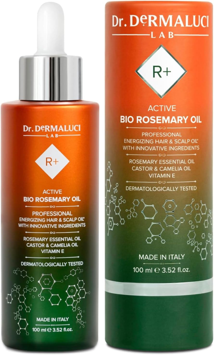 Rozemarijnolie voor Haar met Biologische Castorolie 100ML Vitamine C+E Macadamia Camelina |Natuurlijke en Pure Extracten |Stimuleert de Groei, Versterkt en Voedt |Haarverzorging Rosemary Oil | Italië