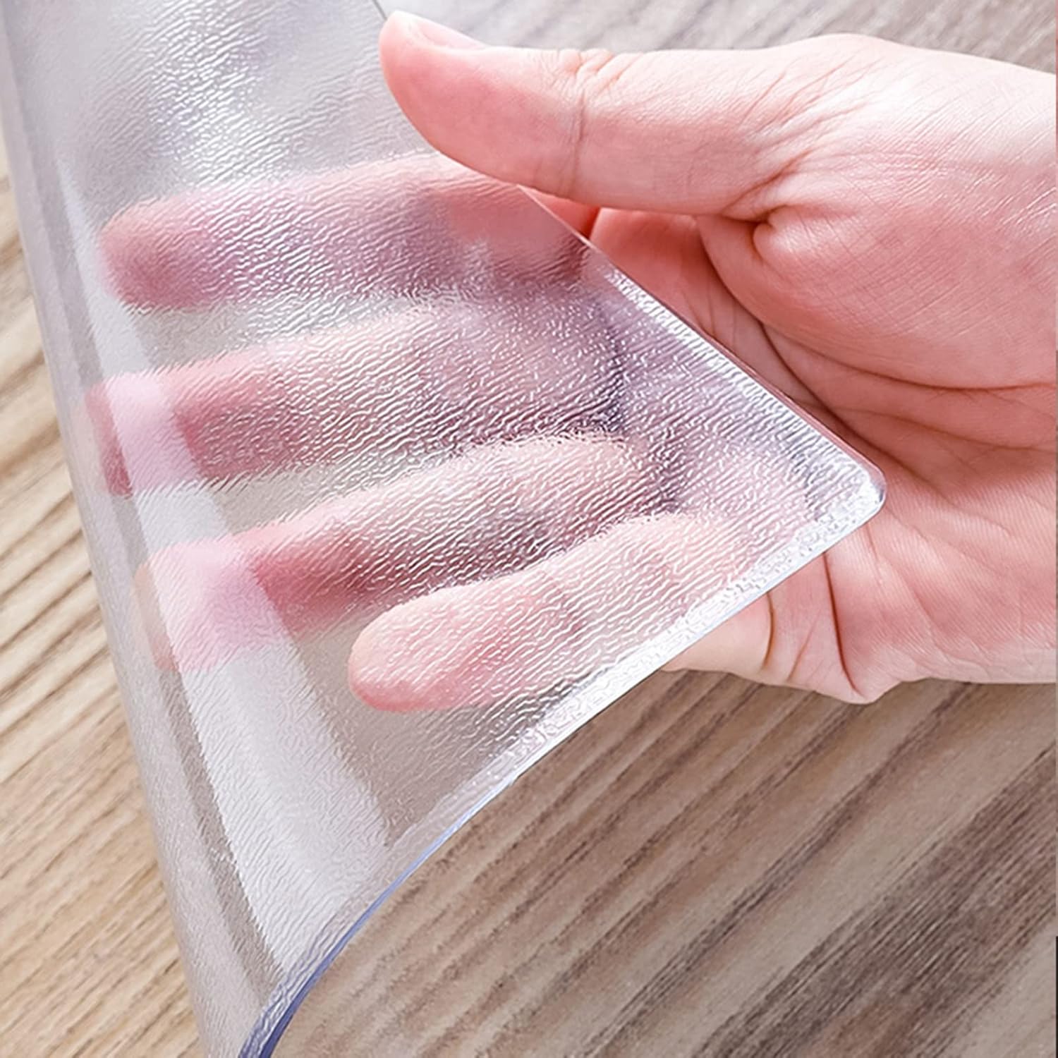 Wear Resistant Non-Slip Clear Floors Protector Pad,Transparent Matte Carpet Protector Mat, 1.5mm Thick Kitchen/Balcony/Stairs Area Rugs, 1 3 5 7 9 11 13 15 17 19 feet Wide(1.6X6m/5X19.5ft)