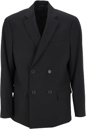 Armani Exchange Mens Stretch Wool Blend Double Breasted Blazer