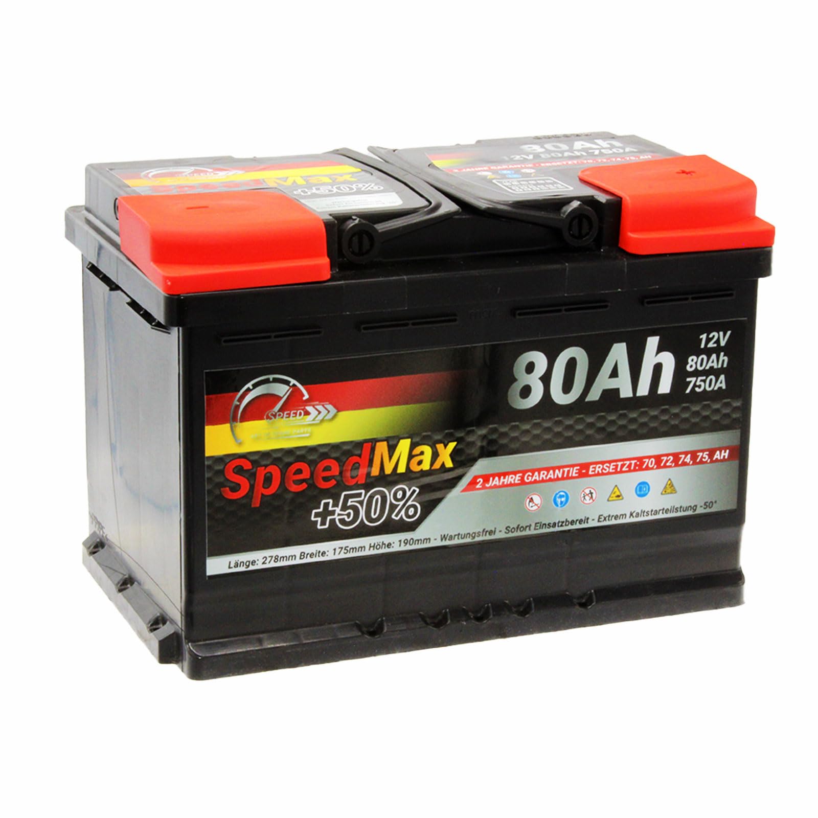 Autobatterie Speed Max ersetzt (80 Ah)
