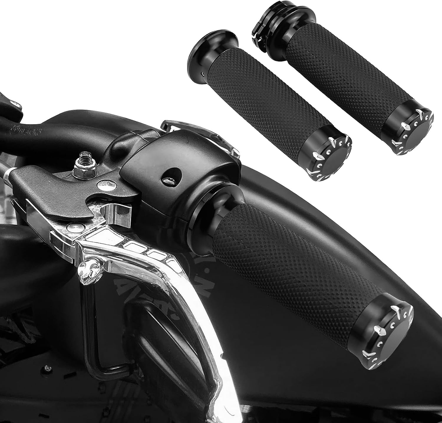 1 Inch/25mm MotorcycleGrips Cable Throttle Hand Grips for Harley Touring Softail Dyna Street Glide Sportster 883/1200Cruisers Choppers